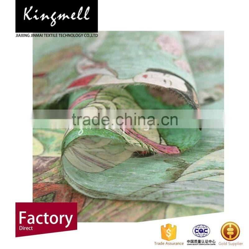 2016 design for fashion women garment /dress silk linen blended fabric