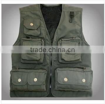 New outdoor travel vest multi pocket waterproof Vest for mens