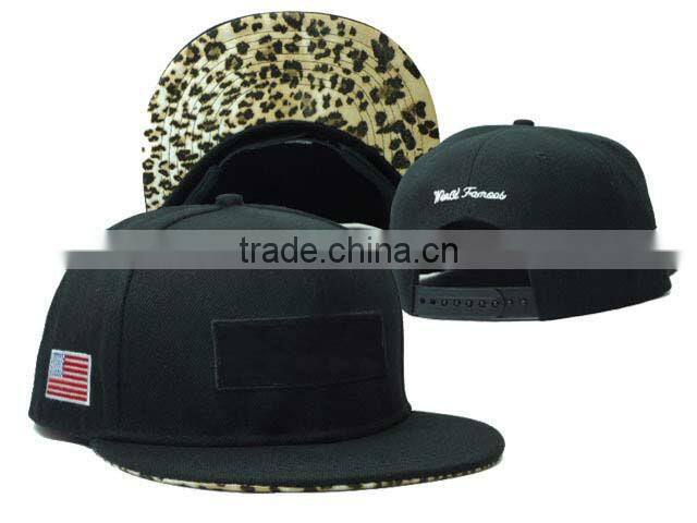 custom fashion zebra stripes flat snapback caps