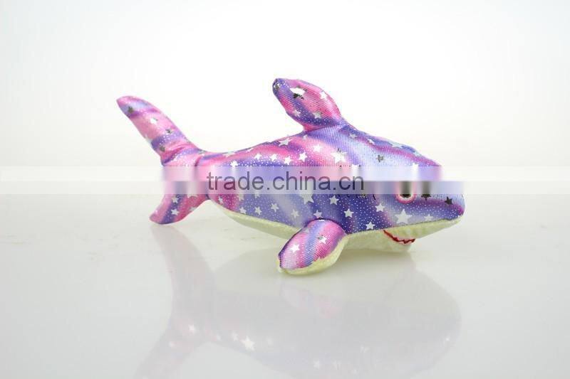 Blingbling light shark novetly playing plush toys for children with free sample
