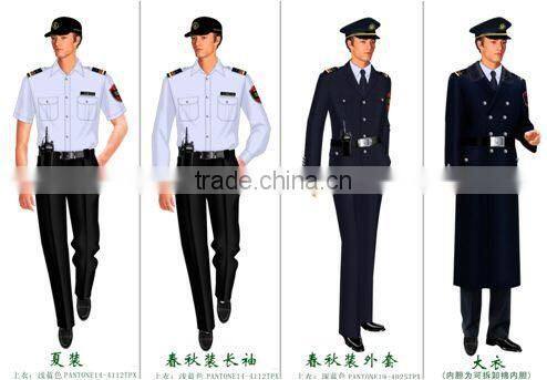2015High quality army green security uniform for workers