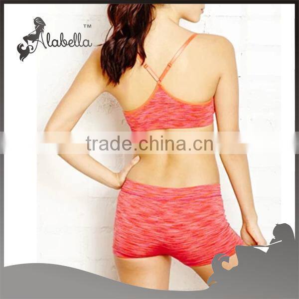 Yoga wear for women sports bra and shorts set for wholesale
