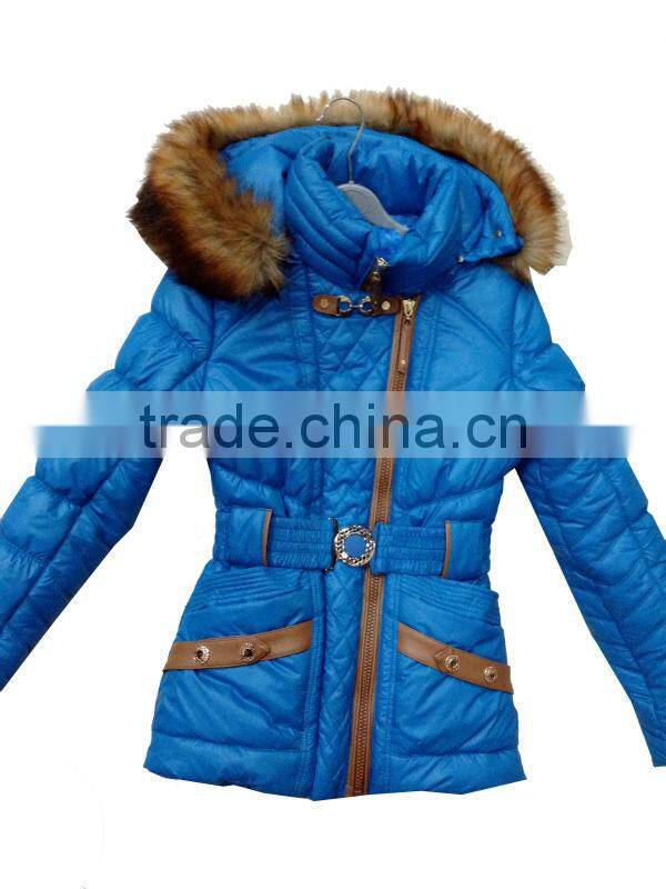 newest product women coat with fur hood