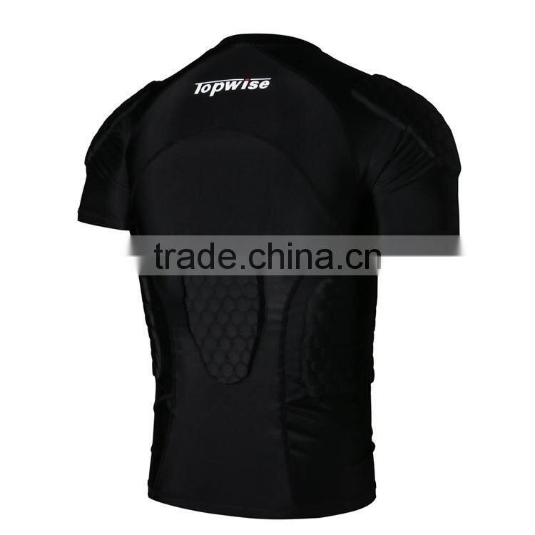 Padded compression Protective Sport short sleeves T shirt