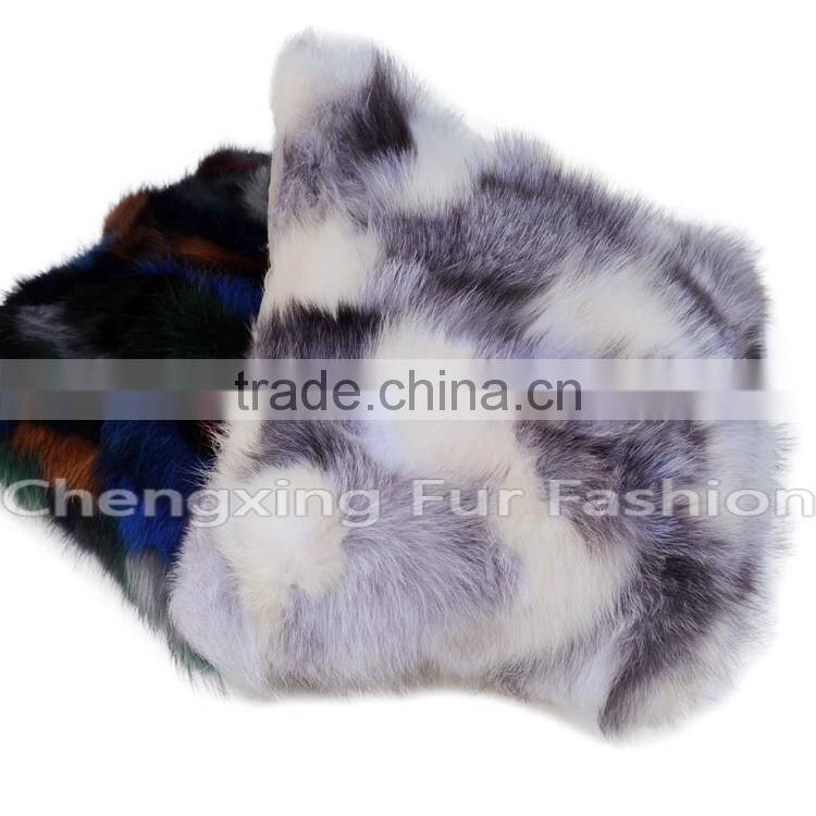 CX-D-55 Home Decoration Pillow Patchwork Real Fox Fur Cushion & Pillow Cover