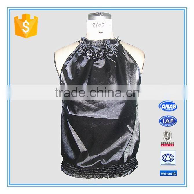 Designer Satin Top For Ladies Sleeveless 2016