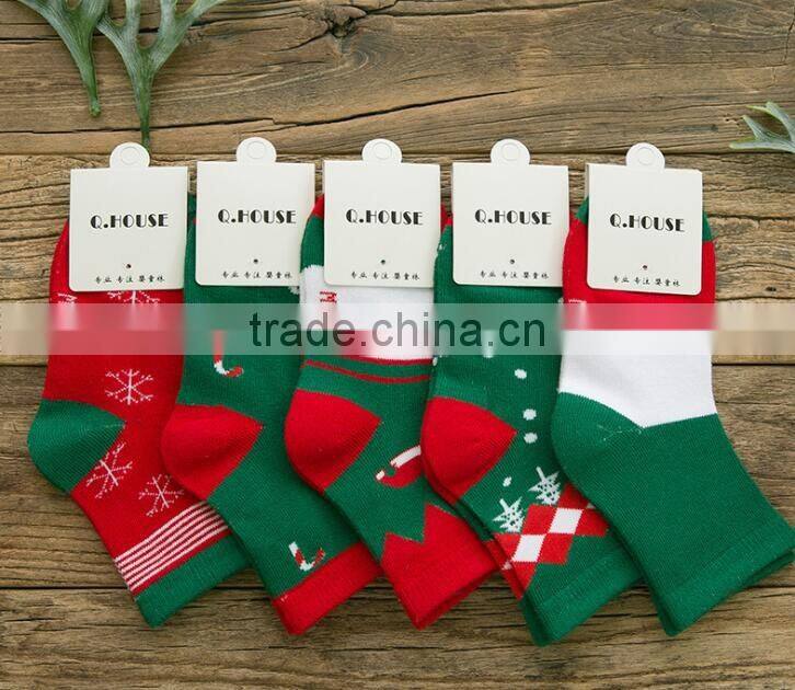 Fashion christmas children short socks cartoon stocking socking