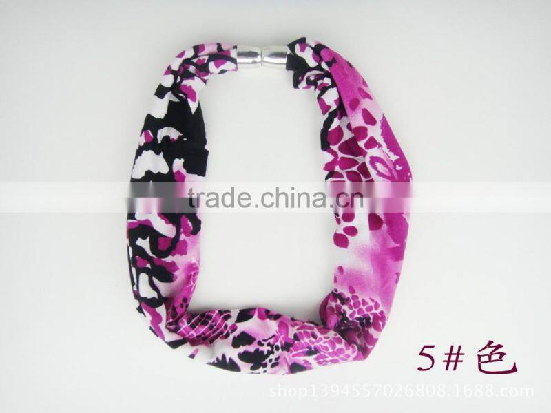 Customizable Digtial Printed Metal Tassel Charm Jewelry Scarves High End Long Wrapped Scarves Office Lady Costume Jewelry