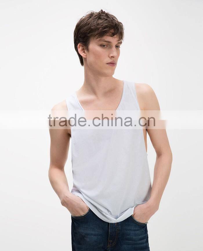 Casual plain organic cotton tank tops wholesale