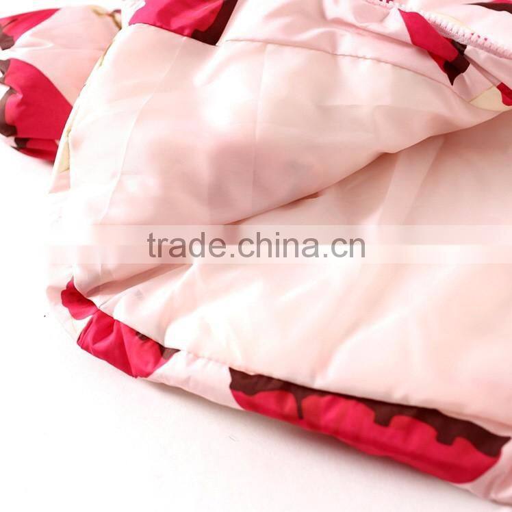 OEM new style fashion ultralight girl printing waterproof duck down feather jacket