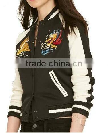 Runwaylover EY1006C Hot Sale 2016 Women Fashion Tiger Embroidery Casual Jackets