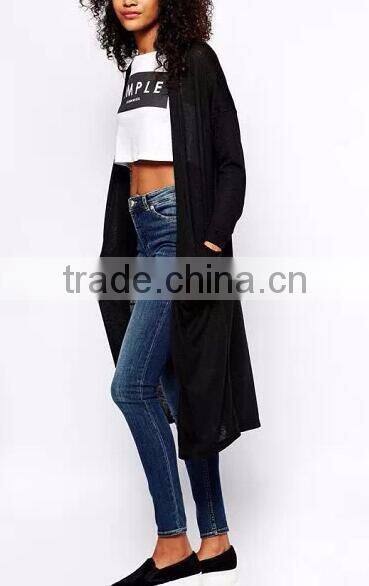 Runwaylover spring new fashion knit long sleeve cardigan coat for ladies