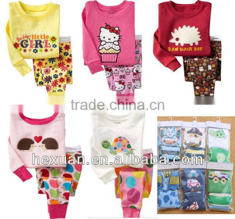 2015 new designs cotton baby Pajamas suits set underwear