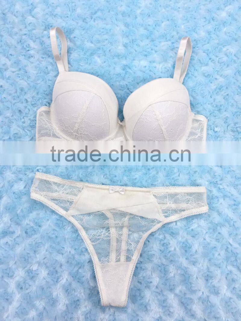 Women fashion design fancy lace sexy bra and panty set
