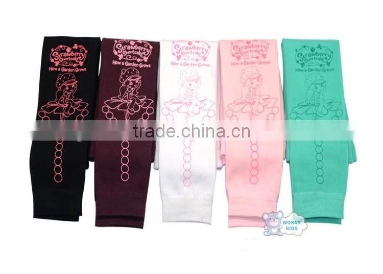 Plain color printed kids cotton dance tights