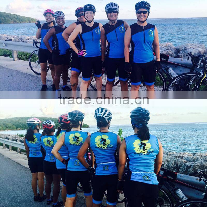 BEROY Custom Made Cycling Vest, Sublimation Printing Cycling Jersey Sets for Women