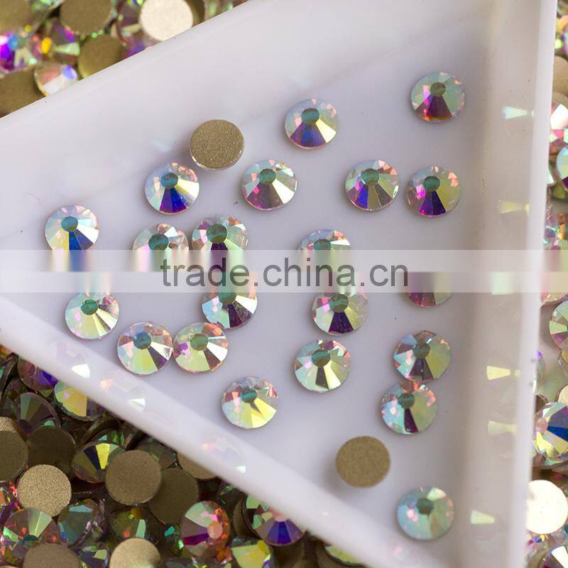 Popular crystal AB glass rhinestone nails design and glass stone for shoes
