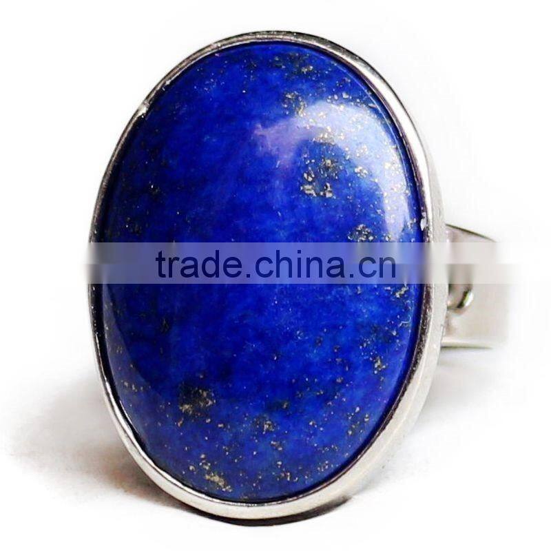 Crystal Natural Stone Tiger Eye Egg Oval Pendant Ring