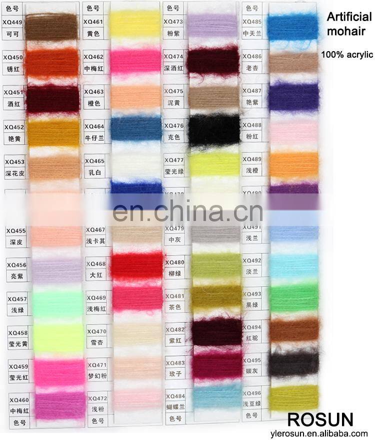 Acrylic / Artificial Mohair / Crimp beads / Nylon Colour atla