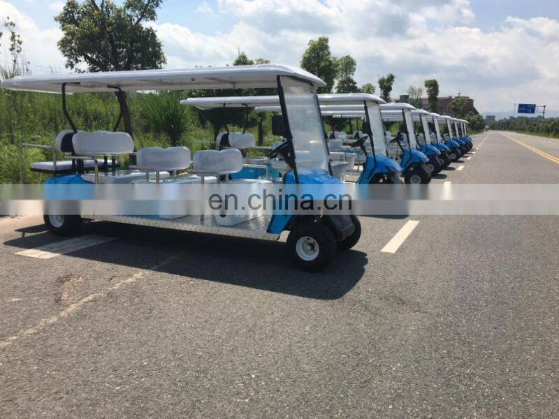 Eight seat electric golf cart sightseeing cart