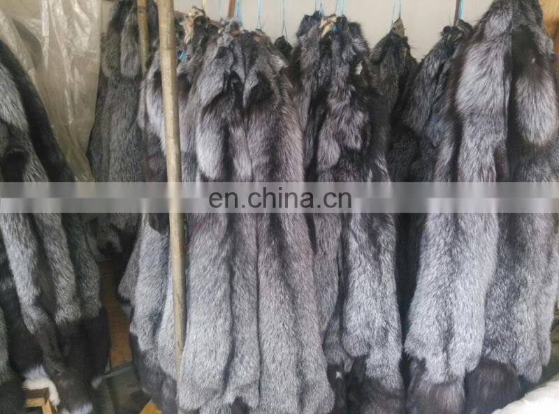 Wholesale Tanned Silver Fox Fur Skin Fox Fur Pelt For Garment