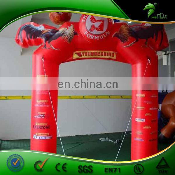 Red Customized Inflatable Arch / Cheap Advertising Decorations Inflatable Arch / Inflatable Finish Line Arch