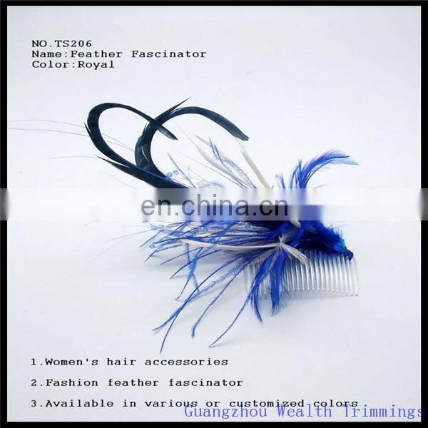 mint fashion feather hairclip