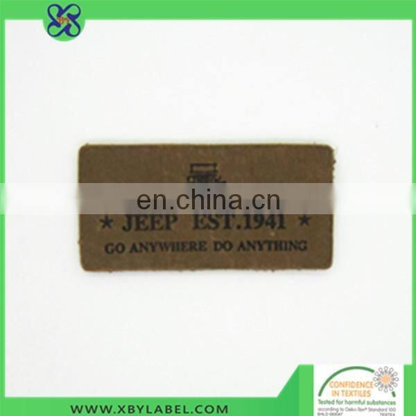 Emboss jeans leather badges