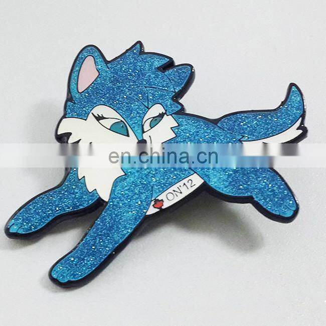 New engraved metal square paper clip with gold color