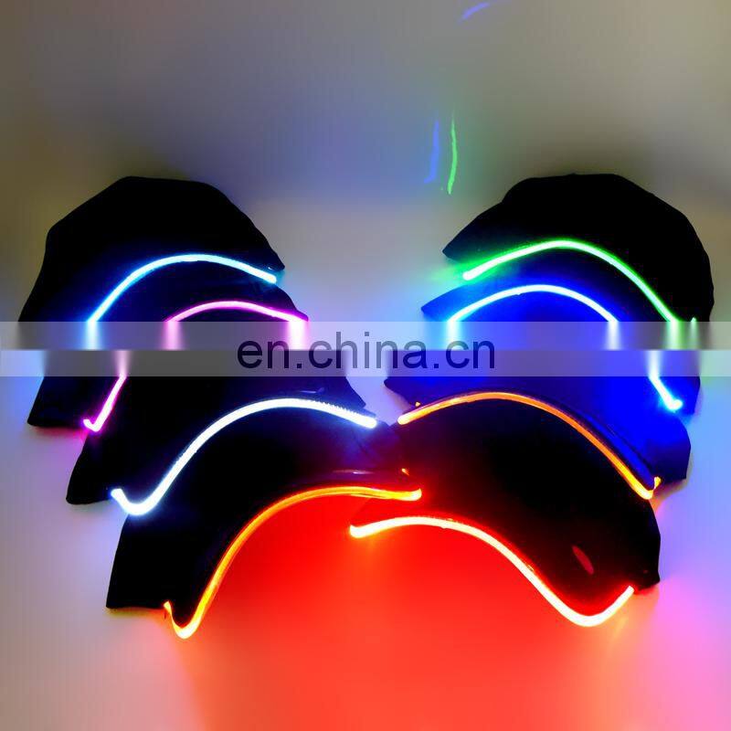 LED flashing baseball running light cap with lights
