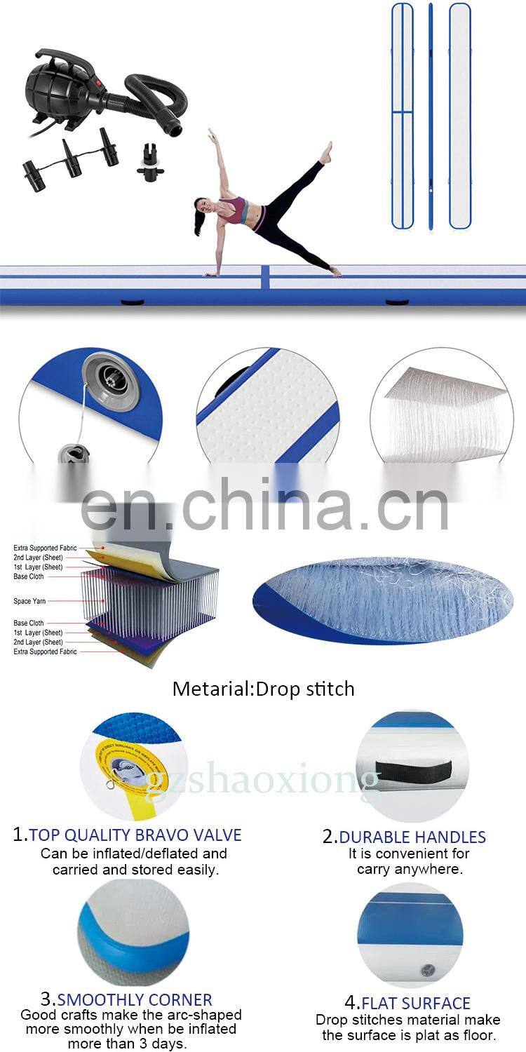 Portable Cheap Small Inflatable Yoga Fitness Airtrack Gymnastics Used Air Balance Beams Air Track Mat for Home