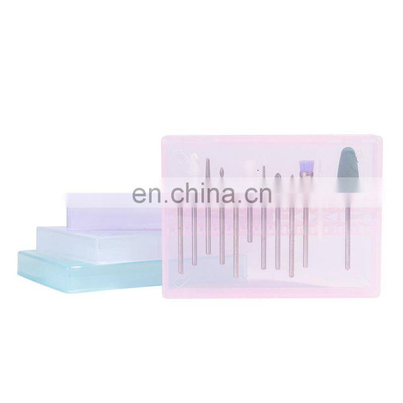 New 14 Grid Nail Drill Bit Exhibition Box Nail Drill Bit Storage Holder