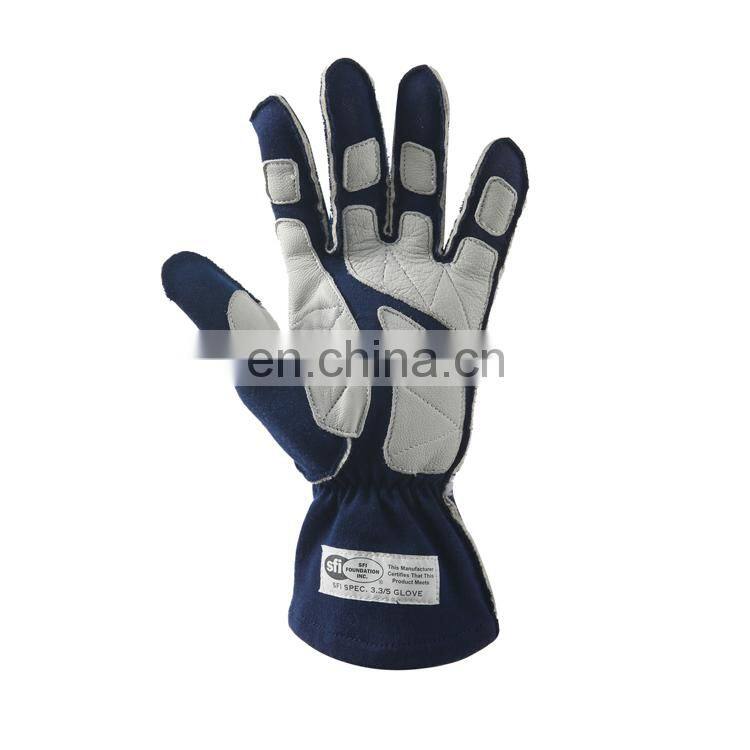 Custom Logo Fire Resistant Genuine Leather SFI Racing Auto Driving Gloves With 3.3/5 Rated