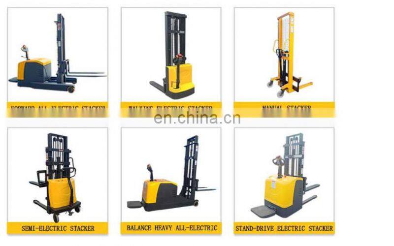 Automatic Electric Stacker Forklift with Straddle Forks with 3 meters Lifting Height Capacity Electric Walkie Straddle Stacker