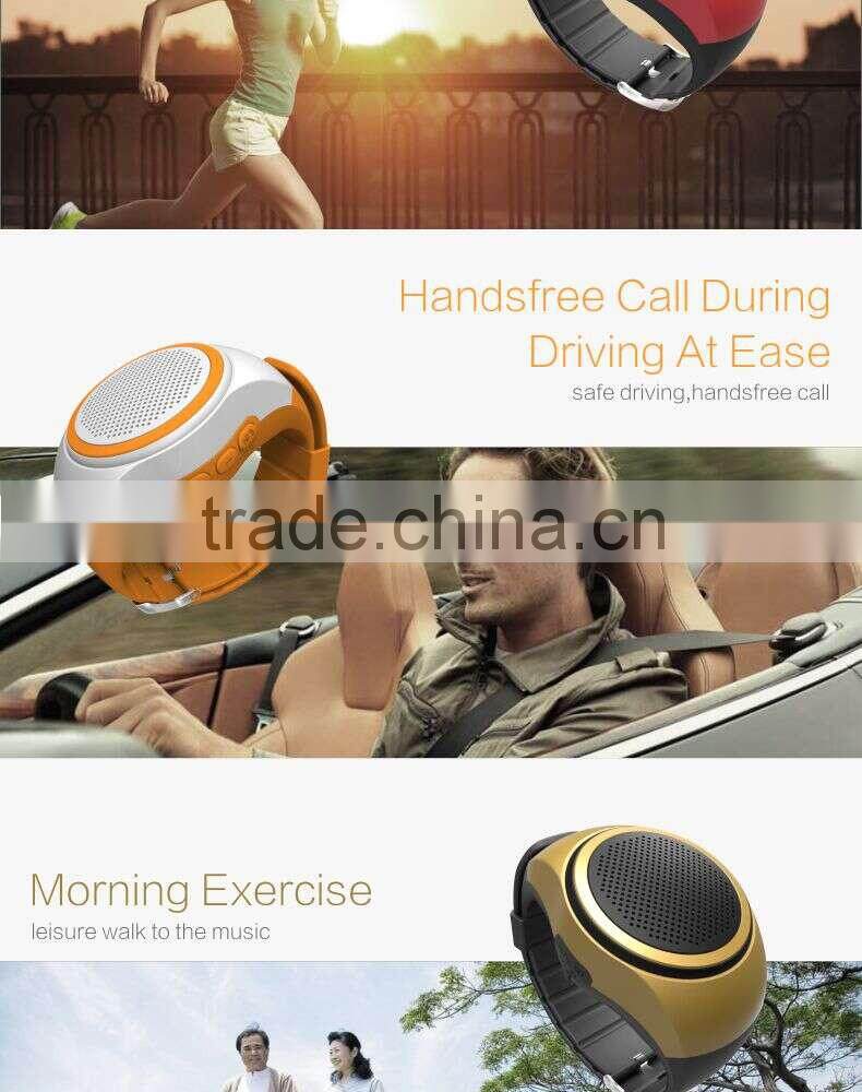 2015 new general hot sell bluetooth speaker smart sport music watch