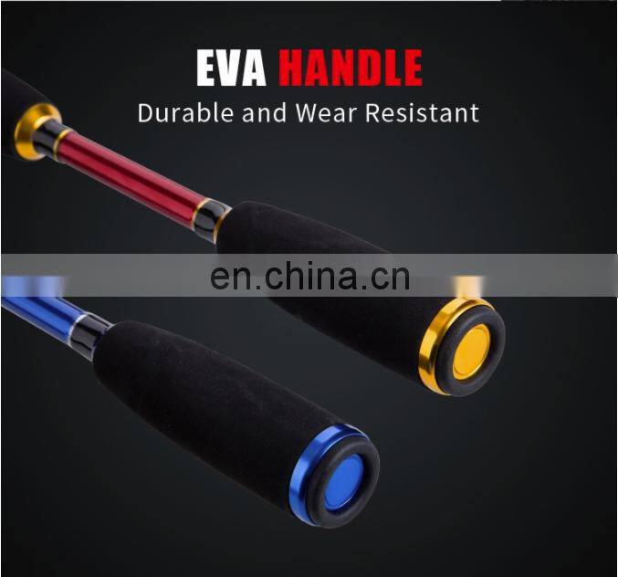 high quality 2 section GW travel carbon fiber fishing tackle lure rod long casting rod