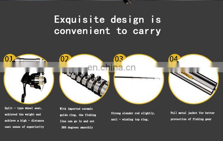 Fiber glass pen rod set 2.1m fishing rod kit telescopic traveling mini fishing rod for stream river sea fishing