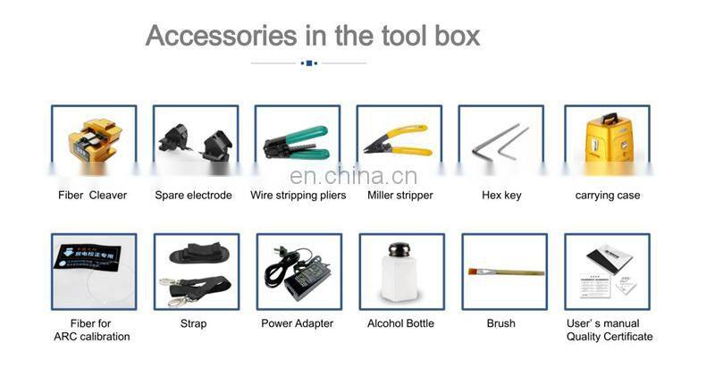 AI-9 Optical Fiber Fusion Splicer 5'' Screen Power Meter 850nm 1300nm 1310nm 1490nm 1550nm 1625nm