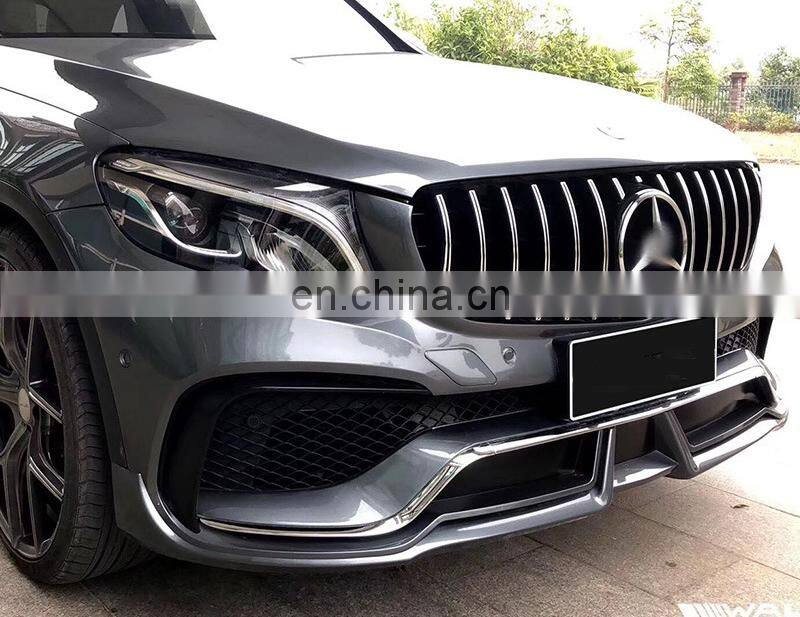 Runde PP Material WALD Style Bodykit Front Rear Bumper Upgrade GLC 43 63AMG For Mercedes-Benz X253 GLC200 GLC260 GLC300 bodykit