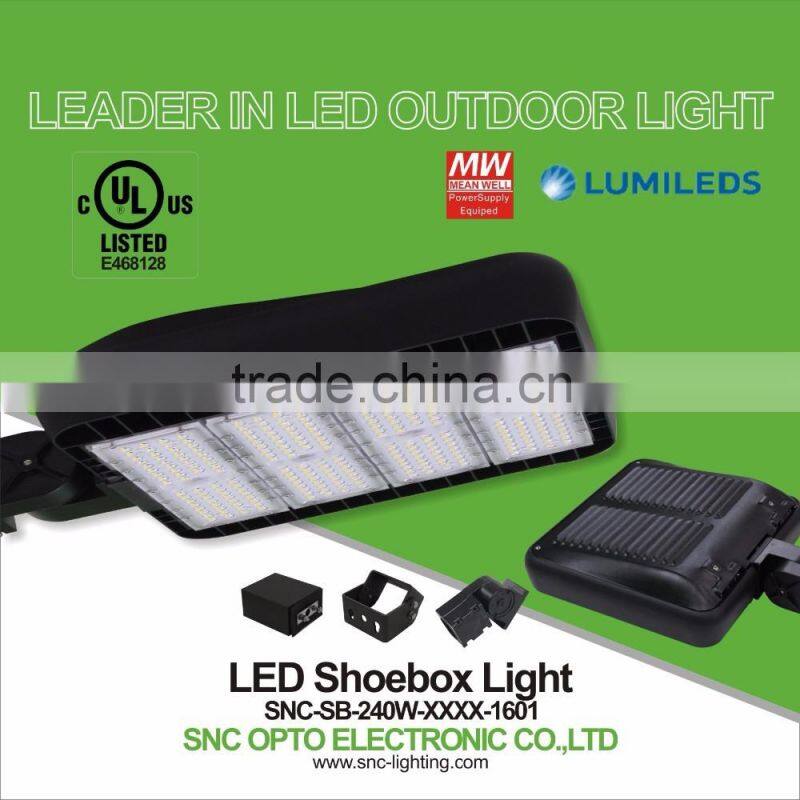 SNC UL LED Shoe box Parking Lot Light 240w for North America Market