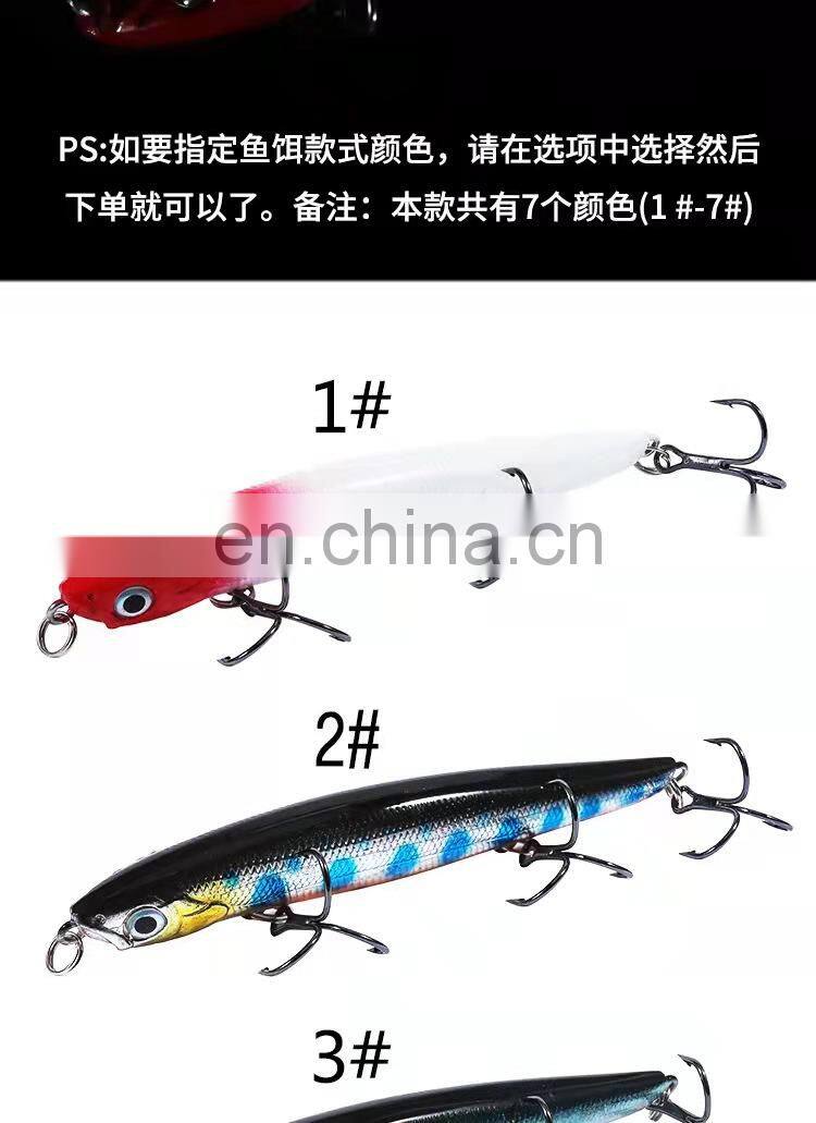 Byloo fishing lure hooks top water broke back #6 perch big game lure bait fishing equipment 80grs