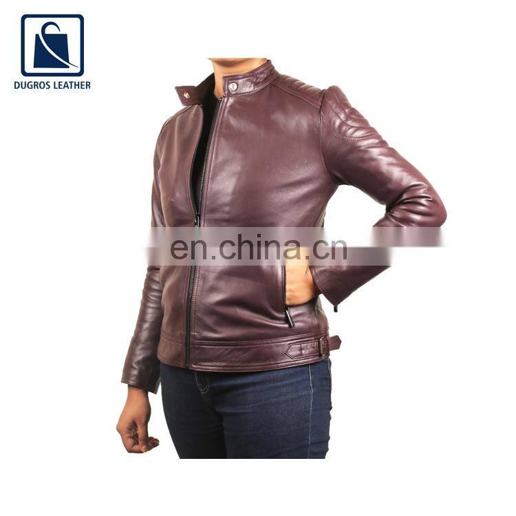 Matching Stitching Eye Catching Design Stylish and Luxury Men Genuine Leather Jacket Manufacturer