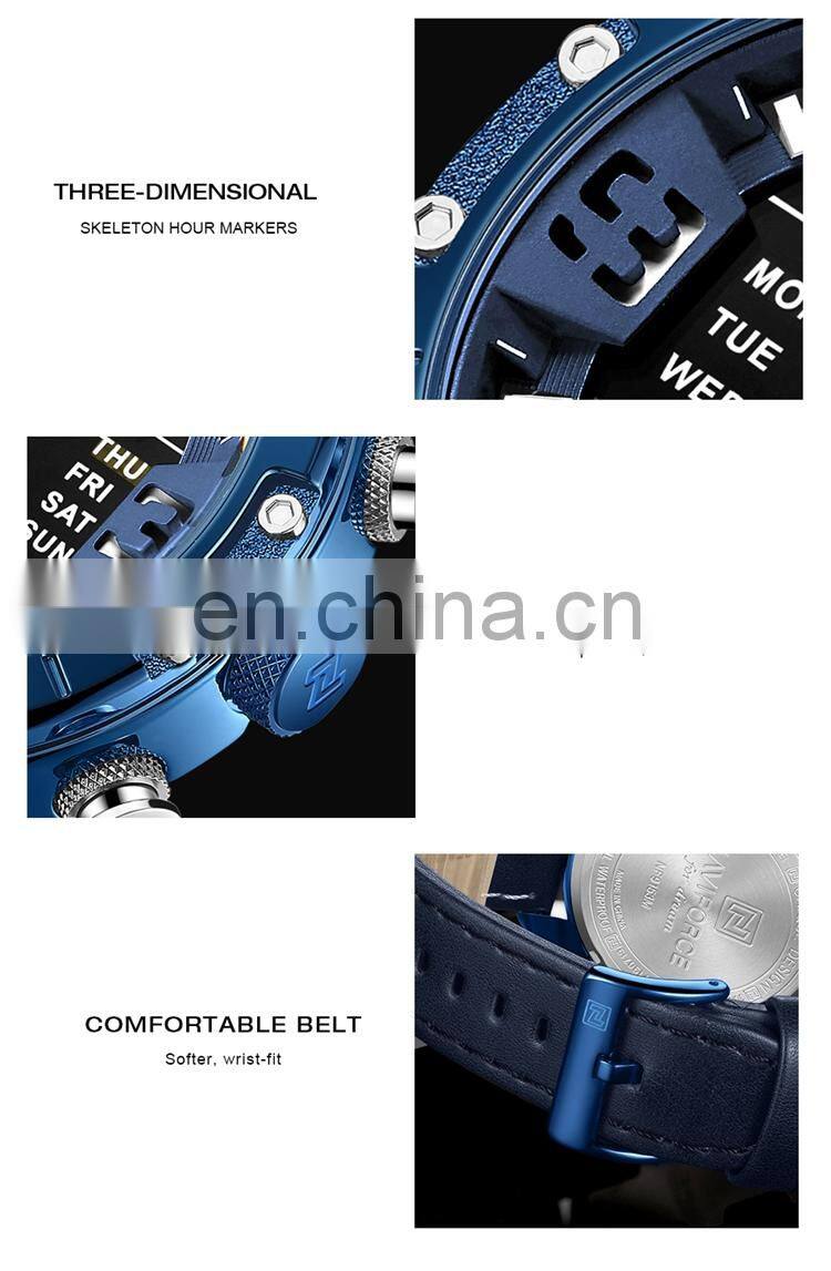 NAVIFORCE NF9153L Men's Fashion Watches Chronograph Watches Multifunction Digital Quartz Wristwatches