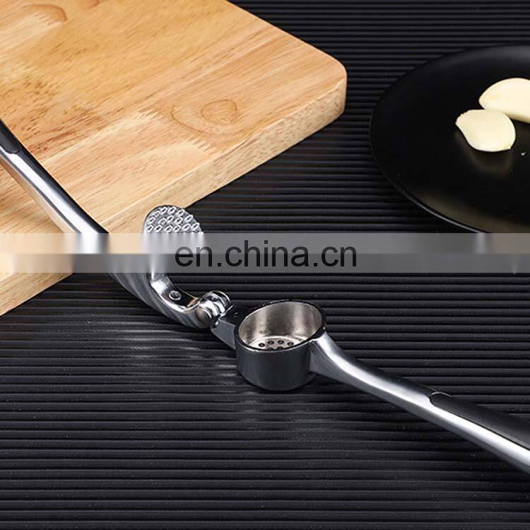 Custom Logo Amazon Online Shopping Kitchen Accessories Manual Stainless steel Garlic Press Crusher Mincer With Peeler And Brush