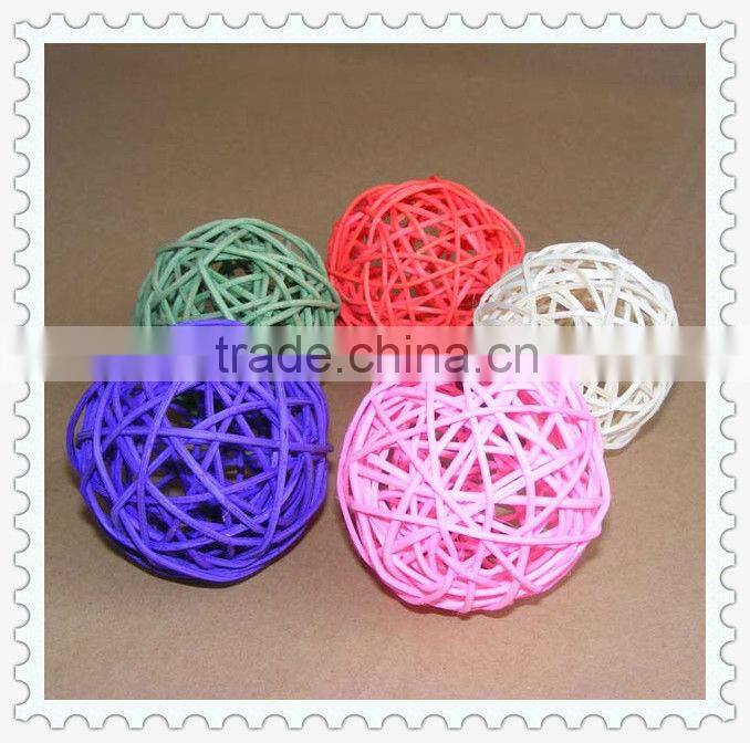 outdoor handwoven natural rattan ball light
