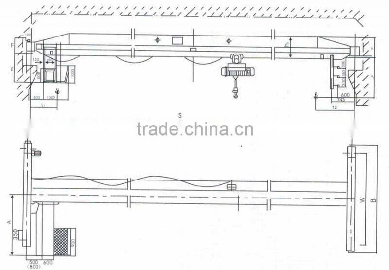 LD series overhead travelling crane,crane with electric hoist