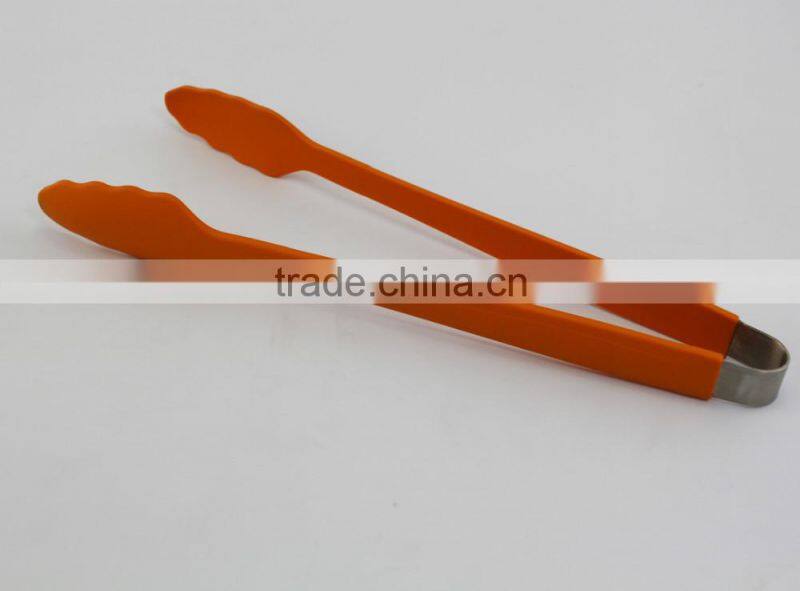 Cool Color Silicone Long Handle Kitchen Tongs
