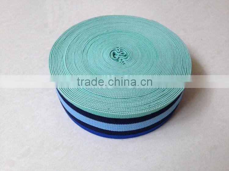 Wholesale custom striped elastic ribbon