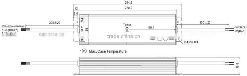 HB HLG 120W 36V Meanwell led driver Waterproof led power supply