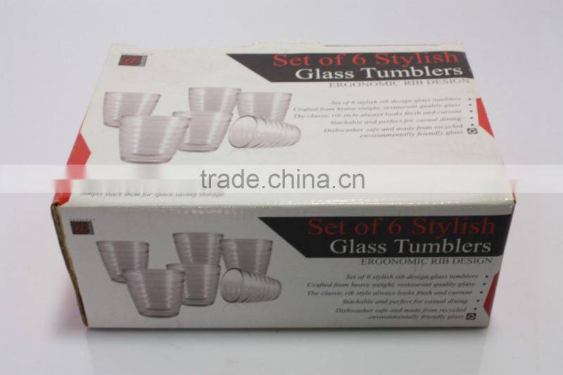 Best selling Hand-made custom promotional antique large small glass tumbler cup